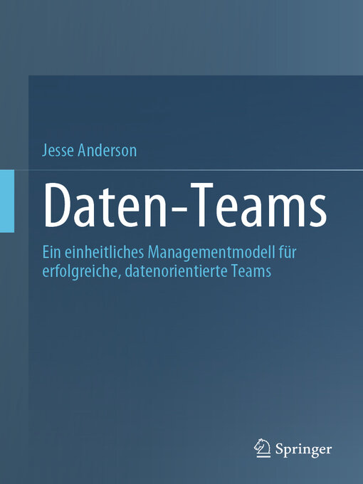 Title details for Daten-Teams by Jesse Anderson - Available